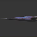 Innovative Cosmic Spacecraft Featuring Purple Blue Exterior And Sharp Nose Cone Design
