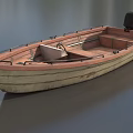 Vintage Wooden Boat With Classic Design Wooden Deck Seats And Railing
