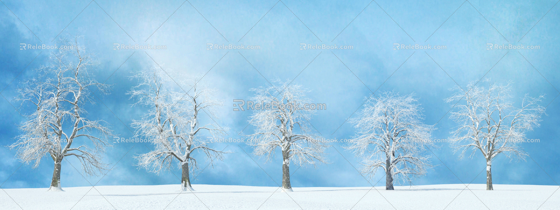 Winter Tree Modern Tree 3d model