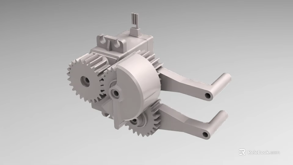 Detailed Industrial Equipment Featuring Mechanical Gear System And Connecting Arms 3d model 