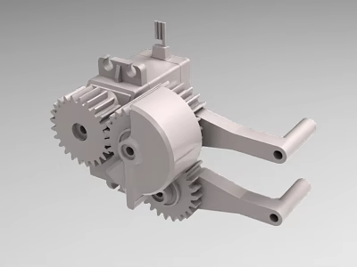 Detailed Industrial Equipment Featuring Mechanical Gear System And Connecting Arms 3d model