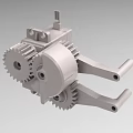 Detailed Industrial Equipment Featuring Mechanical Gear System And Connecting Arms