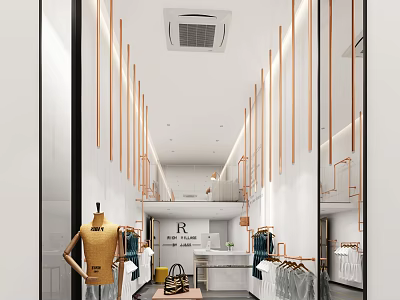 Modern Clothing Store 3d model