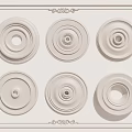 Gypsum round lamp panel 3d model