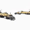 Yellow Functional Tanker Vehicle With Large Storage Tank Multiple Wheels And Roof Equipment