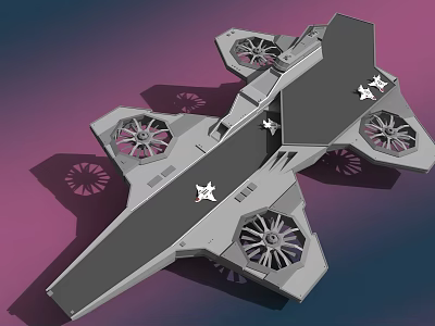 Spaceship Scene 3d model