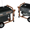 Industrial Equipment General GP5500 Generators With Wheels Orange Frames And Black Bodies