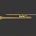 Shiny Golden Trumpet Musical Instrument For Home Decoration And