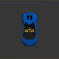 Blue Convertible Sports Car With Yellow Seats And Sleek Exterior Design