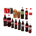 Coca Cola Beverage Collection With Cans Bottles Frozen Drink Cups And Various Sizes Flavors