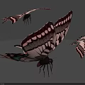 Flying Butterflies With Colorful Pink And Black Wings And White Spots In Mid Air