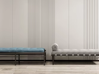 Modern Bed End Stool Bed End Stool Combination 3d model
