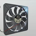 Black Air Conditioner Air Outlet Fan With LED Light Strip And Connecting Wire