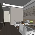 Comfortable Modern Hospital Ward Interior With Multiple Medical Beds And Facilities