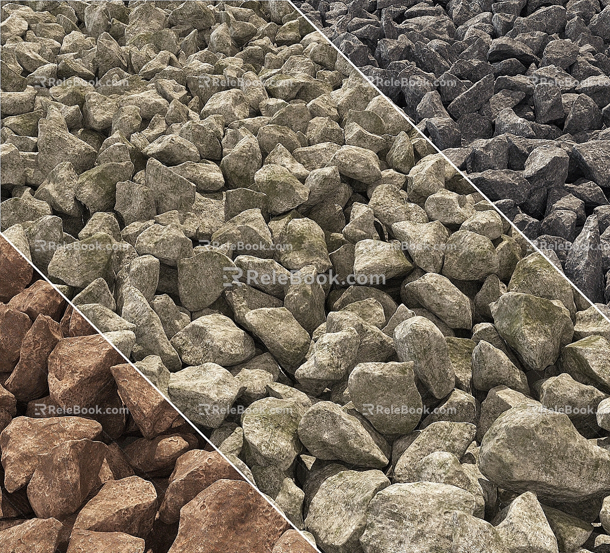 Stone stone small stone stone pile 3d model