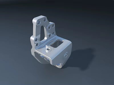Smart Machine Industrial Metal Component Precision Engineered with Mechanical Design Elements 3d model