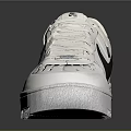 White Nike Sneakers With Black Swoosh Minimalist Clean Design for Casual Wear