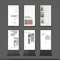 Creative Design Portfolio Pages With Contact Info And Brand Showcases