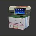 Modern White Multifunction Printer With Touchscreen Display And App Icons On Screen 3d model
