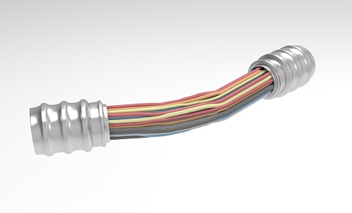 Industrial cable data transmission cable 1234 3d model