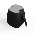Philips Black Air Fryer Modern Kitchen Appliance With Control Knob And Colorful Buttons