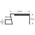 Dark Wooden Modern Desk With Unique Side Storage And Clean Design Lines