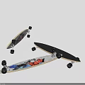 Sports Equipment Skateboards With Colorful Graphics Dark Decks And Sturdy Wheels
