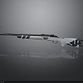Modern White And Blue Rifle With WZ Logo And Long Barrel Design