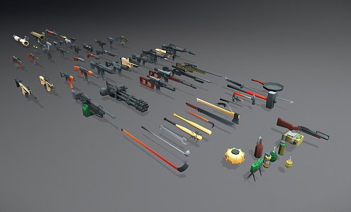 Firearms Weapon Pack 3d model