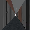 Elegant Modern Elevator Hallway Design With Polished Marble Floor And Recessed Lighting