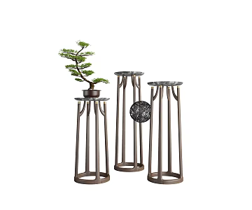 New Chinese style flower several flower several combination 3d model