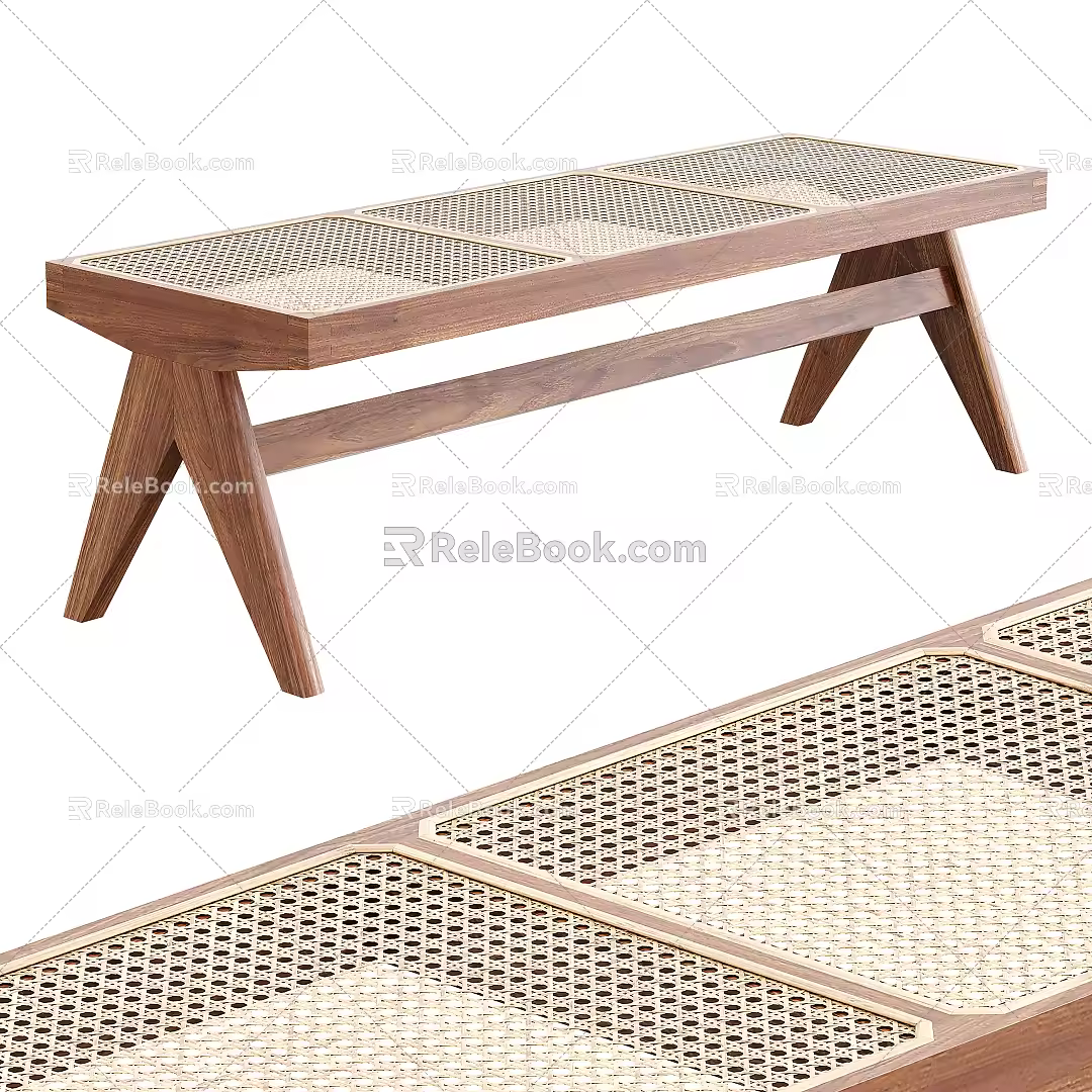 Nordic sofa stool 3d model