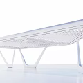 Modern Pergola Structure Design With White Geometric Legs And Open Top Framework