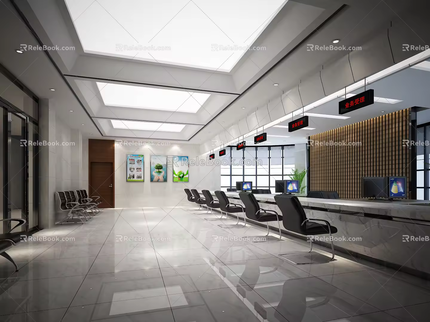 Modern Hall 3d model
