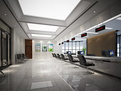 Modern Hall 3d model