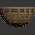 Round Woven Rattan Household Basket For Storage And Decorative Use