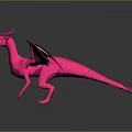 High Quality Commercial 3D Printer Producing Pink Dragon 3D Model Design