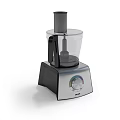 Modern Kitchen Appliance Food Processor With Transparent Bowl Black Base And Control Dial