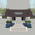 New Chinese Gate Entrance Gate 3d model