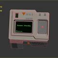 Optical System Device Front Panel With Screen Showing System Standby And Orange Indicator Light