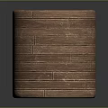 Wooden Cylindrical Planter With Stacked Slats Brown Wood Grain And Simple Design