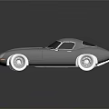 Silver Sleek Sports Car With Shiny Exterior On Dark Background