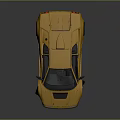 Yellow Classic Sports Car with Sleek Design Shiny Finish Alloy Wheels and Reflection
