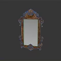 Elegant Ornate Carved Frame Decorative Vintage Mirror For Home Use