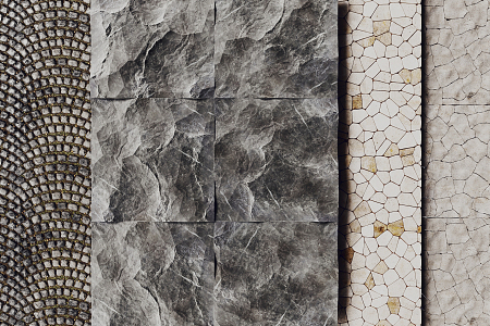 Modern floor tile stone wall surface 3d model