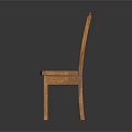 Classic Wooden Dining Chair with Slat Back Design and Natural Wood Finish