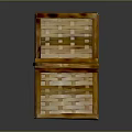 Handwoven Bamboo Storage Basket With Handheld Handle And Double Compartment Design
