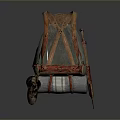 Vintage Style Canvas Bag With Leather Straps And Metal Buckles For Daily Use