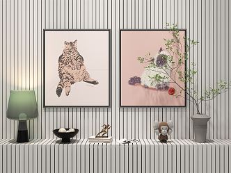 Nordic Animal Painting Animal Decorative Painting 3d model