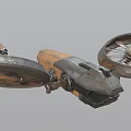 Attack UAV Armed UAV Unmanned Aerial Vehicle Military UAV Future High-tech Low Face Number Low Model Simple Model Game Film and Television Level 3d model